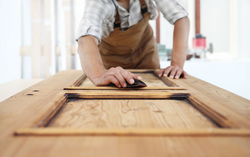 Applying Stain to a Wooden Door